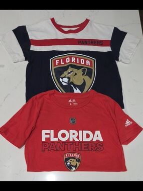 2 Adidas/ NHL Florida Panthers Kids Graphic Tees